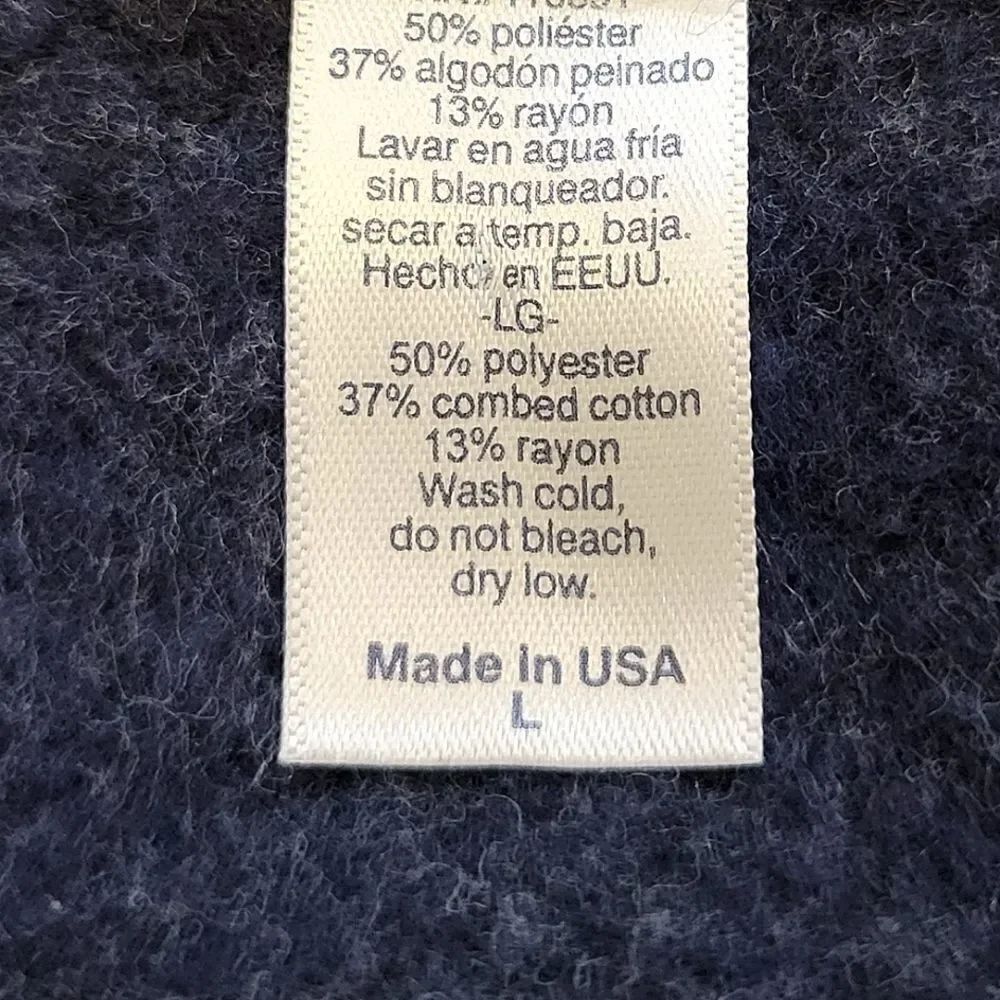 Love Your Melon Heathered Speckled Blue Raglan Sleeve Sweatshirt Size L - Picture 7 of 8
